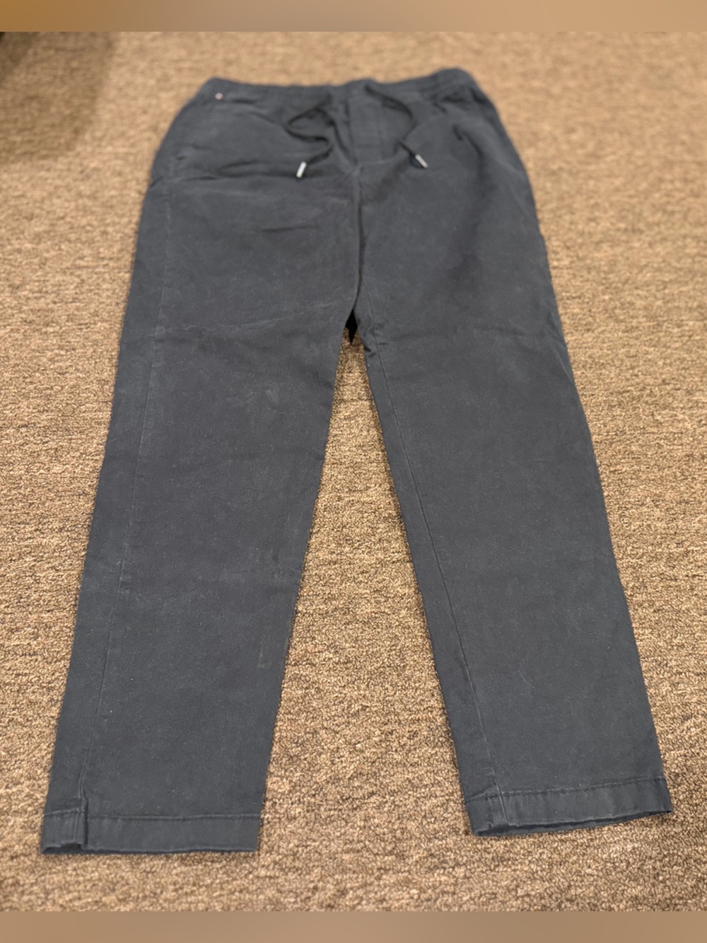 EUC Men's Tommy Hilfiger Black Drawstring Joggers pants pockets casual